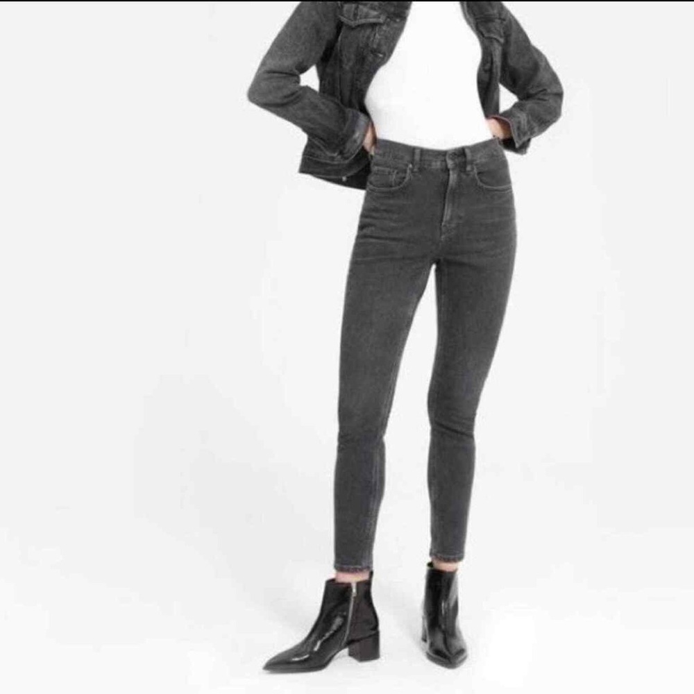 Everlane High-Rise Skinny Jean (Ankle) - Washed Black